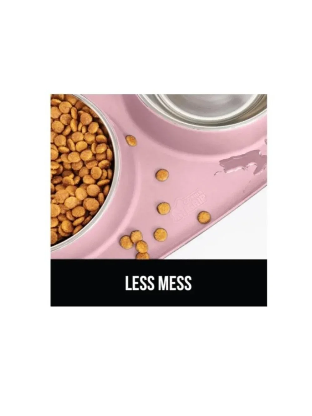Gorilla Grip Dog Cat Feeding Mat Bowl Set BPA-Free Silicone Base Stainless Steel